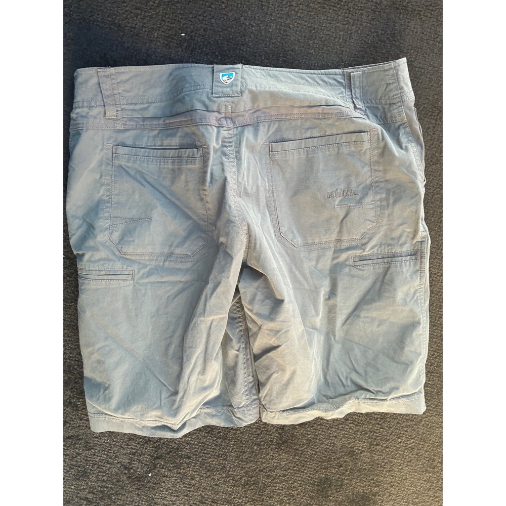 Kuhl Radikl Gray Hiking Shorts Mens 35 Waist Outdoor Performance Cargo 10 Inseam